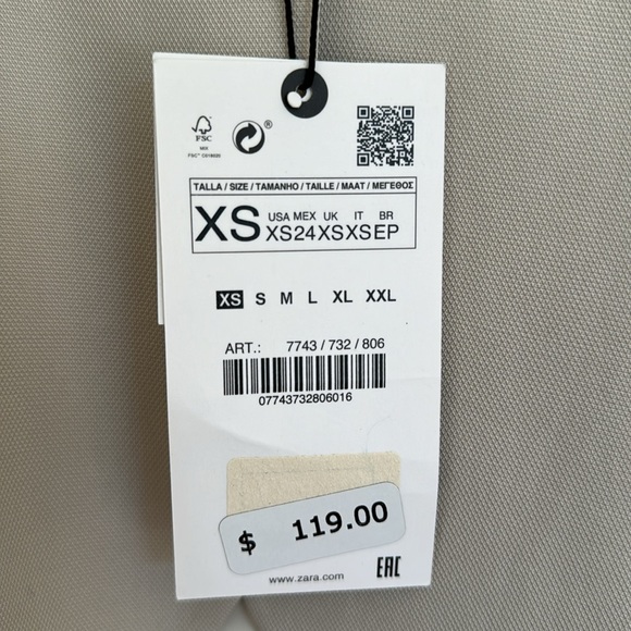 BRAND NEW Zara Oversized Blazer Size XS - Picture 5 of 6